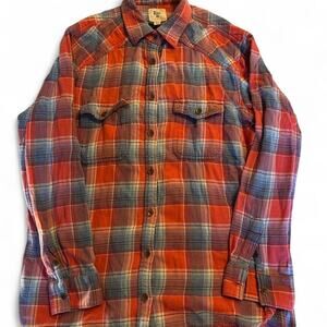 Billabong red and blue plaid